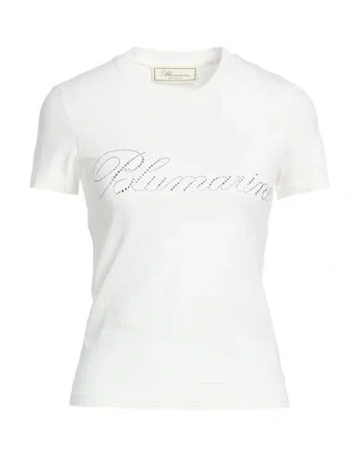 Blumarine Woman T-shirt Ivory Size 8 Cotton In White