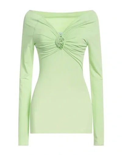 Blumarine Woman T-shirt Light Green Size 8 Viscose, Elastane