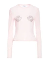 BLUMARINE BLUMARINE WOMAN T-SHIRT PINK SIZE 8 POLYAMIDE, ELASTANE