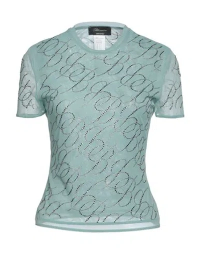 Blumarine Woman T-shirt Sage Green Size 10 Polyamide, Elastane