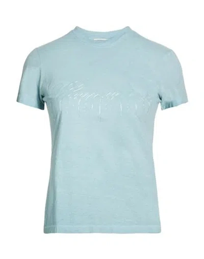 Blumarine Woman T-shirt Sky Blue Size 8 Cotton