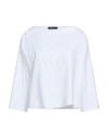 Blumarine Woman T-shirt White Size 10 Cotton, Elastane