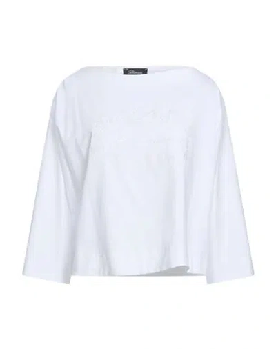Blumarine Woman T-shirt White Size 10 Cotton, Elastane
