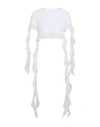 Blumarine Crop Ruffle T-shirt