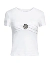 Blumarine Woman T-shirt White Size 8 Cotton In White