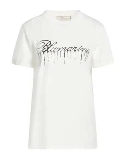 Blumarine Woman T-shirt White Size 8 Cotton