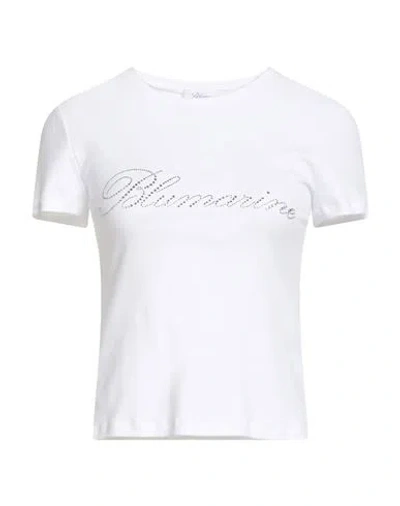 Blumarine Woman T-shirt White Size L Cotton