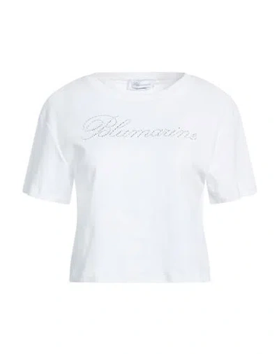 Blumarine Woman T-shirt White Size M Cotton