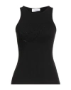 Blumarine Woman Tank Top Black Size 8 Cotton, Elastane