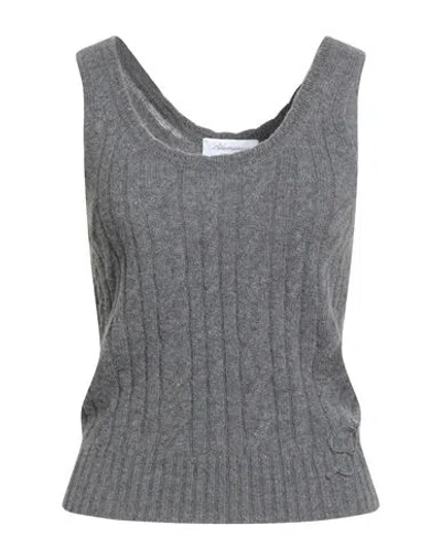 Blumarine Woman Tank Top Grey Size M Wool, Cashmere