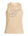 Blumarine Woman Top Beige Size 10 Polyamide, Elastane In Brown