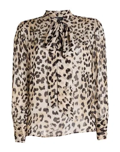 Blumarine Woman Top Beige Size 10 Viscose In Sand