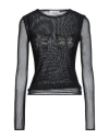 Blumarine Woman Top Black Size 10 Polyamide, Elastane In Black