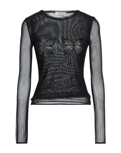 Blumarine Woman Top Black Size 10 Polyamide, Elastane
