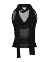 Blumarine Woman Top Black Size 10 Viscose In Black