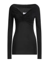 Blumarine Woman Top Black Size 10 Viscose, Elastane In Black