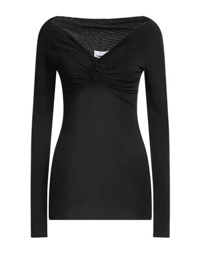 Blumarine Woman Top Black Size 10 Viscose, Elastane