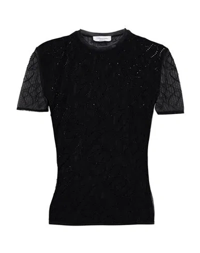 Blumarine Woman Top Black Size 4 Polyamide, Elastane, Pvc - Polyvinyl Chloride