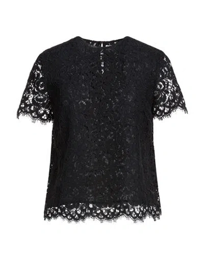 Blumarine Woman Top Black Size 6 Polyamide, Cotton