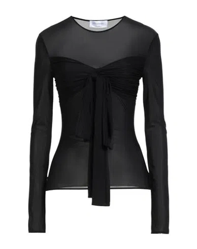 Blumarine Woman Top Black Size 6 Polyamide, Elastane