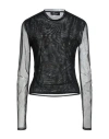 Blumarine Woman Top Black Size 6 Polyamide, Elastane, Pvc - Polyvinyl Chloride In Black