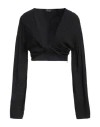 Blumarine Woman Top Black Size 4 Viscose, Elastane In Black