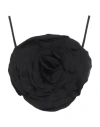 Blumarine Floral-appliqué Cropped Top In Black