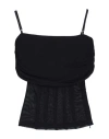 Blumarine Woman Top Black Size 6 Viscose, Polyamide, Elastane In Black