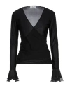 Blumarine Woman Top Black Size 8 Polyamide, Elastane