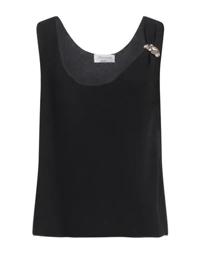 Blumarine Woman Top Black Size 8 Polyester