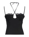 Blumarine Laced Sleeveless Tank Top In Black