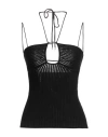 Blumarine Woman Top Black Size L Viscose, Polyester In Black