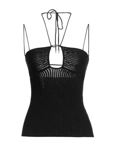 Blumarine Woman Top Black Size L Viscose, Polyester
