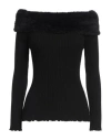 Blumarine Woman Top Black Size Xl Viscose, Polyester, Polyamide