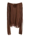 Blumarine Woman Top Dark Brown Size 8 Viscose In Brown