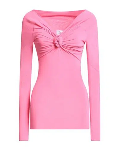 Blumarine Woman Top Fuchsia Size 10 Viscose, Elastane In Pink