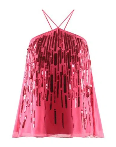 Blumarine Woman Top Fuchsia Size 6 Viscose In Pink
