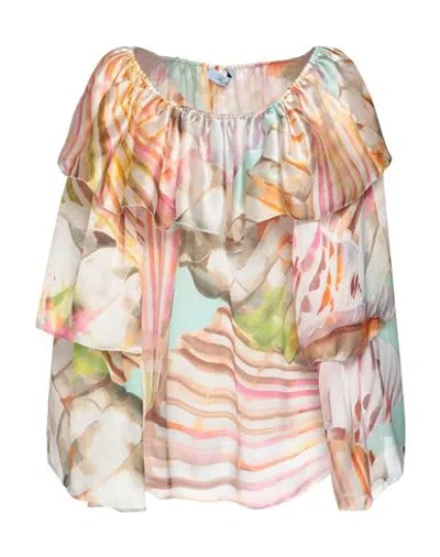 Blumarine Woman Blouse Ivory Size 8 Silk In White