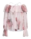 Blumarine Printed Silk Blouse In Pink