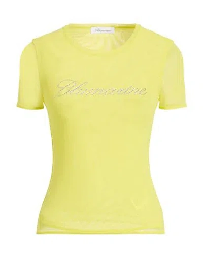 Blumarine Woman Top Lime Green Size 6 Polyamide, Elastane