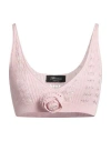 Blumarine Woman Top Pink Size 4 Viscose, Cotton In Pink