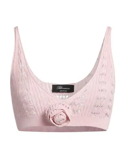 Blumarine Woman Top Pink Size 6 Viscose, Cotton