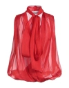 Blumarine Woman Top Red Size 12 Silk