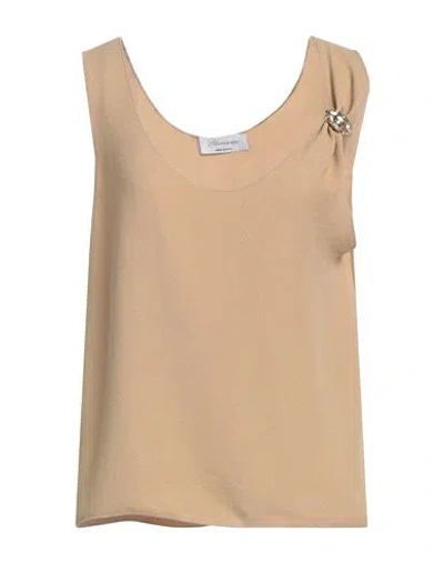 Blumarine Woman Top Sand Size 12 Polyester In Beige