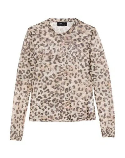 Blumarine Woman Top Sand Size 12 Polyester, Elastane