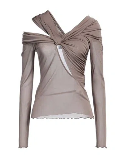 Blumarine Woman Top Sand Size 4 Viscose In Beige