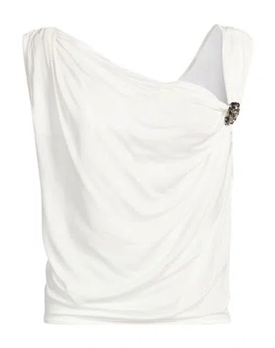 Blumarine Woman Top White Size 10 Viscose