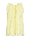 Blumarine Woman Top Yellow Size 6 Silk