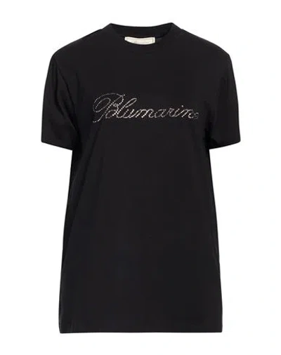 Blumarine Woman T-shirt Black Size 4 Cotton