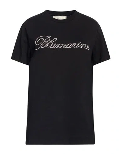 Blumarine Woman T-shirt Black Size 8 Cotton